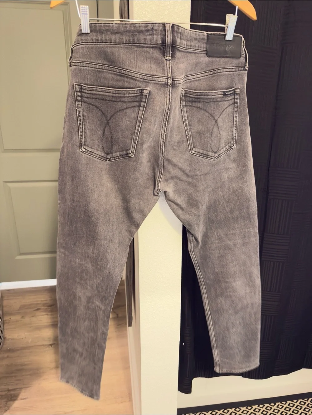 Calvin Klein Jeans Men’s Washed Gray Slim Jeans